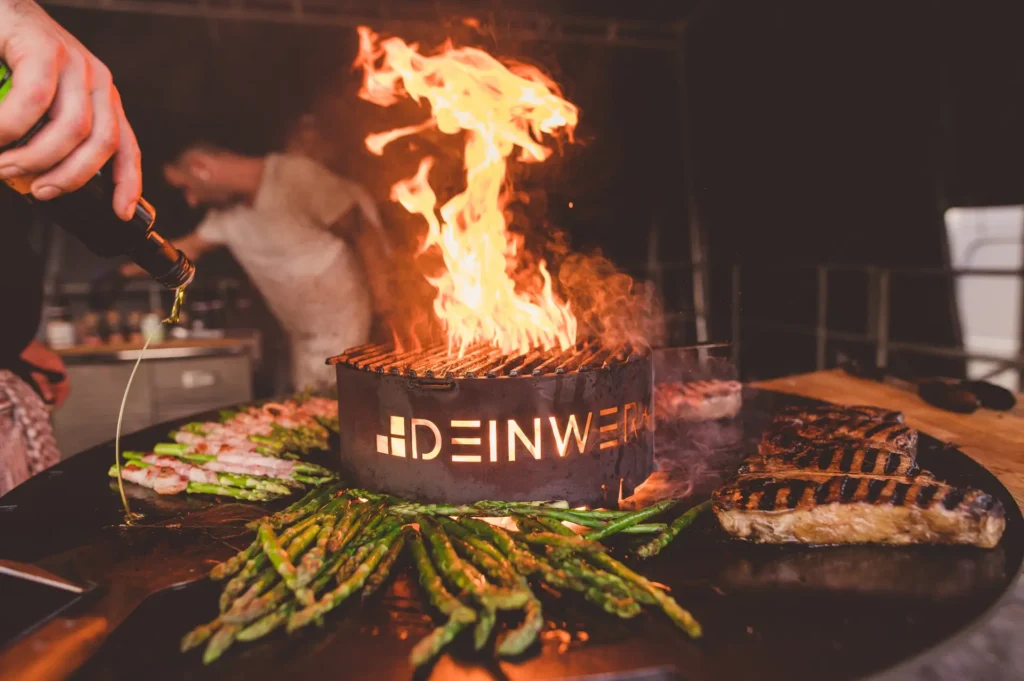 grill planchowy ogien