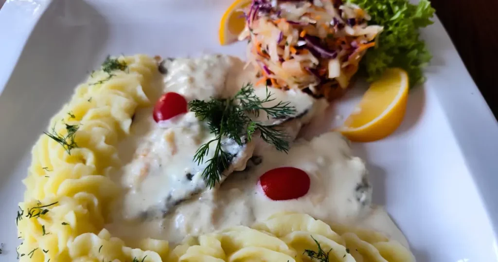 Lin w śmietanie Restauracja Ta Beata Polski Biegun Zimna
